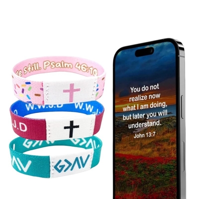 شراء NFC نص الكتاب المقدس المسيحي اليومي سوار مقاوم لدرجة الحرارة -30°C إلى 60°C متانة online manufacture
