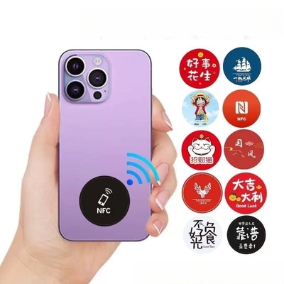 شراء بطاقة عمل رقمية مخصصة ملصق هاتف محمول Nfc ملصق إيبوكسي مسطح Nfc علامة الوسائط الاجتماعية Nfc علامة لجميع الهواتف online manufacture
