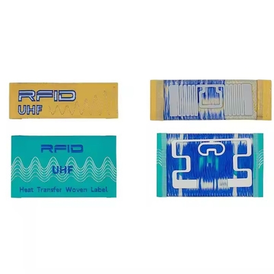 علامات الملابس NFC السلبية RFID علامة منسوجة للوجستيات المخزونية